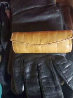 Ostrich lipstick case with mirror