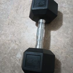 Rubber Dumbbell 20lbs 