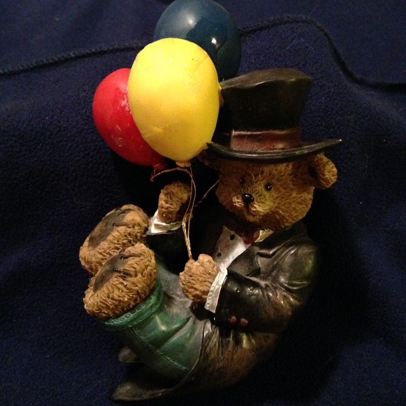 Cute Resin Bear with Balloons Collection Series Number One from the Home and Garden parties
