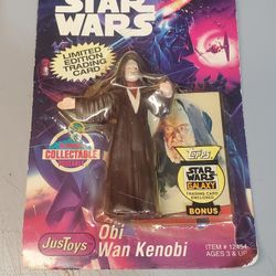 Vintage 1993 JusToys Star Wars Luke / Obi-Wan  / Chewbacca 