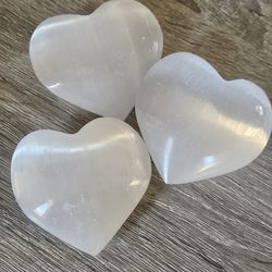 New Selenite Stone Hearts Wholesale $5
