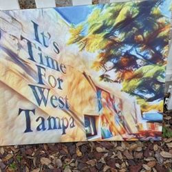 🖼️ “It’s Time for West Tampa” Canvas Wall Art – Local Pride Piece 🇺🇸🌴