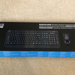 ADESSO Antimicrobial Wireless Desktop Keyboard And Mouse