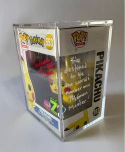 Funko Pop! Pokemon Pikachu Flocked Signed By Veronica Taylor