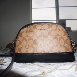 Brown And Black Coach Bag