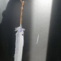 Native American Indian Decorated Feather Authentic