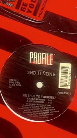 2ND II NONE - BE TRUE TO YOURSELF 12’ RECORD 90’S WEST COAST RAP 90’S HIP HOP 99’S RAP OLD SCHOOL RAP