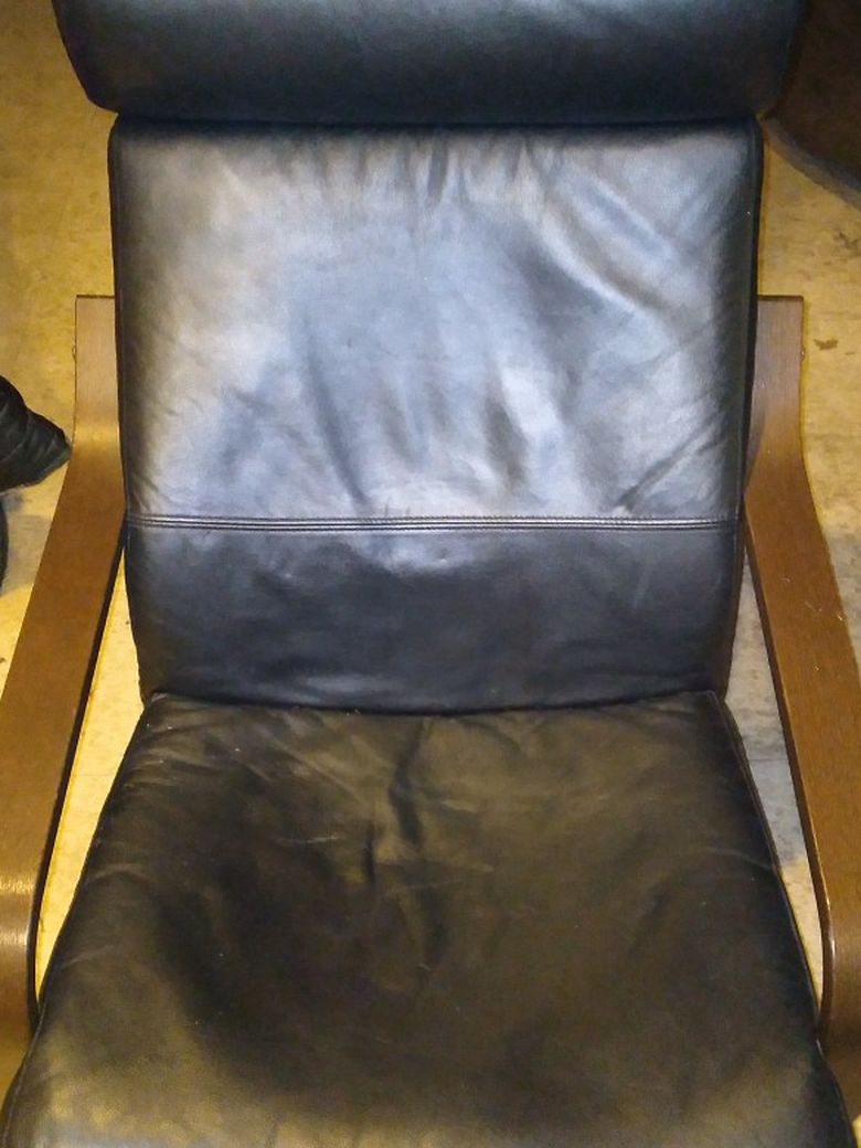 Rocking Chair 100% Black Leather