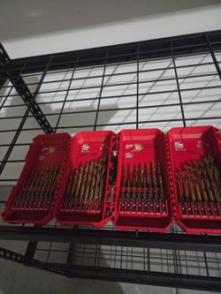 2 Milwaukee Shockwave impact duty titanium twist drill bit sets both 23 piece