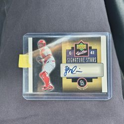 Yadier Molina Signed Upper Deck baseball card