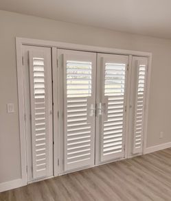 Interior Wood Shutters- Custom, Plantation, Professional Installation, Licensed Company, Window Treatments & Coverings, Persianas De Madera, Espanol