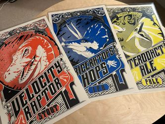 Dinosaur Beer Art Posters