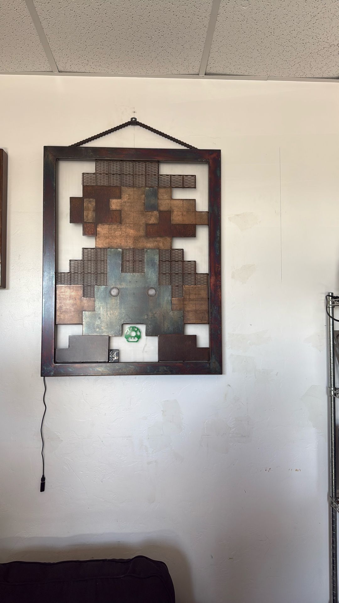 Metal Made Mario Sign