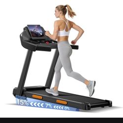 Folding Treadmill with Incline and Tablet Holder 15%  incline HN