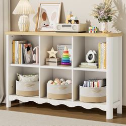 6 Cube Storage Organizer Shelf, Bookshelf and Toy Storage Organizer for Kids Rooms