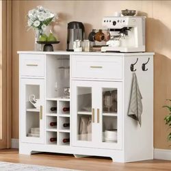 Sideboardy Buffet Cabinet with Storage Buffet Table Wine Racks Glass