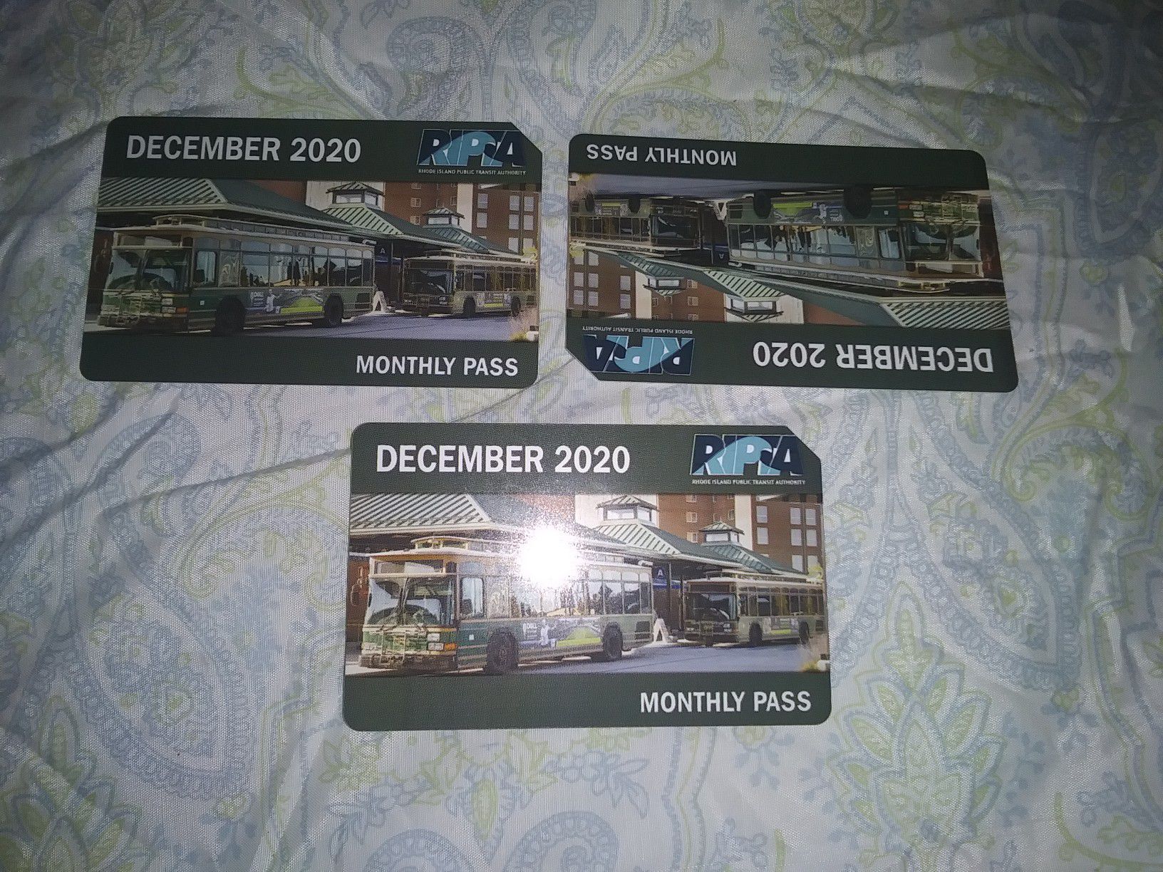 Monthly bus passes