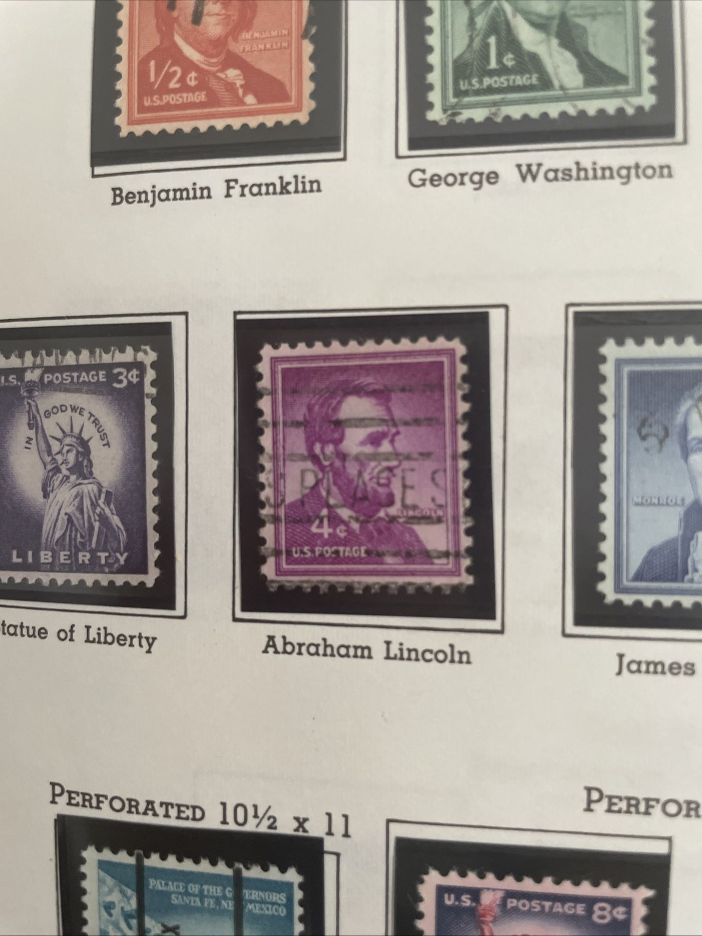Rare 4cent Abraham Lincoln Stamp Purple