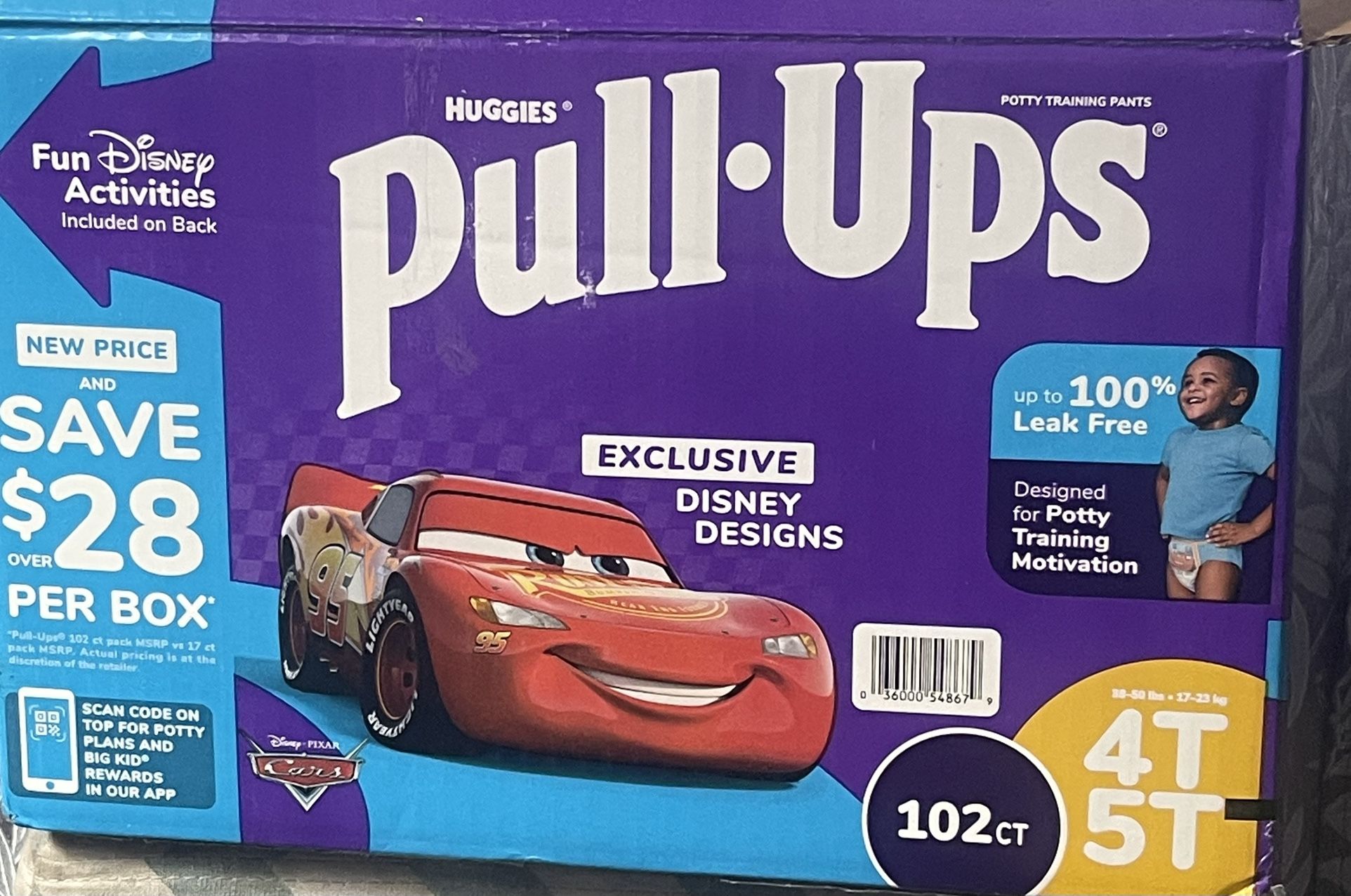 Huggies Pull-Ups 4T/5T $35 (102ct)