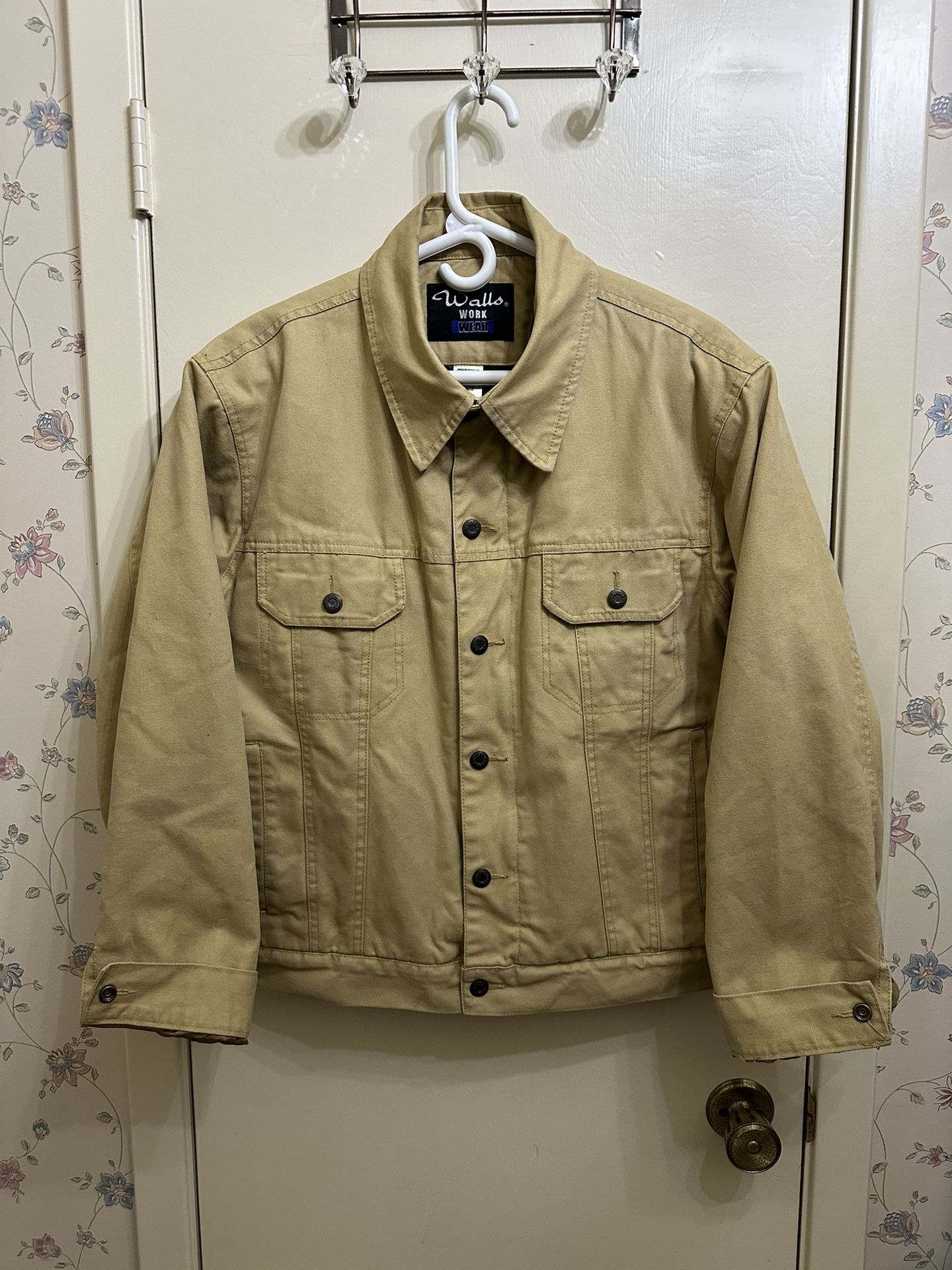 Vintage Walls Work Wear Sherpa Lined Trucker Jacket Size Medium