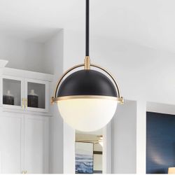 SET OF 2 Gladi 1-Light 9” Glass Globe Pendant - brand new