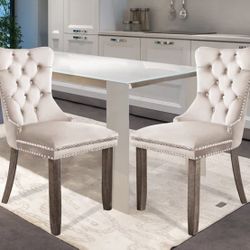 Brand New Set of Tufted Velvet Accent Chairs