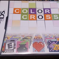 Color Cross Crossword Puzzel  Nintendo DS Video Game Smart Fun