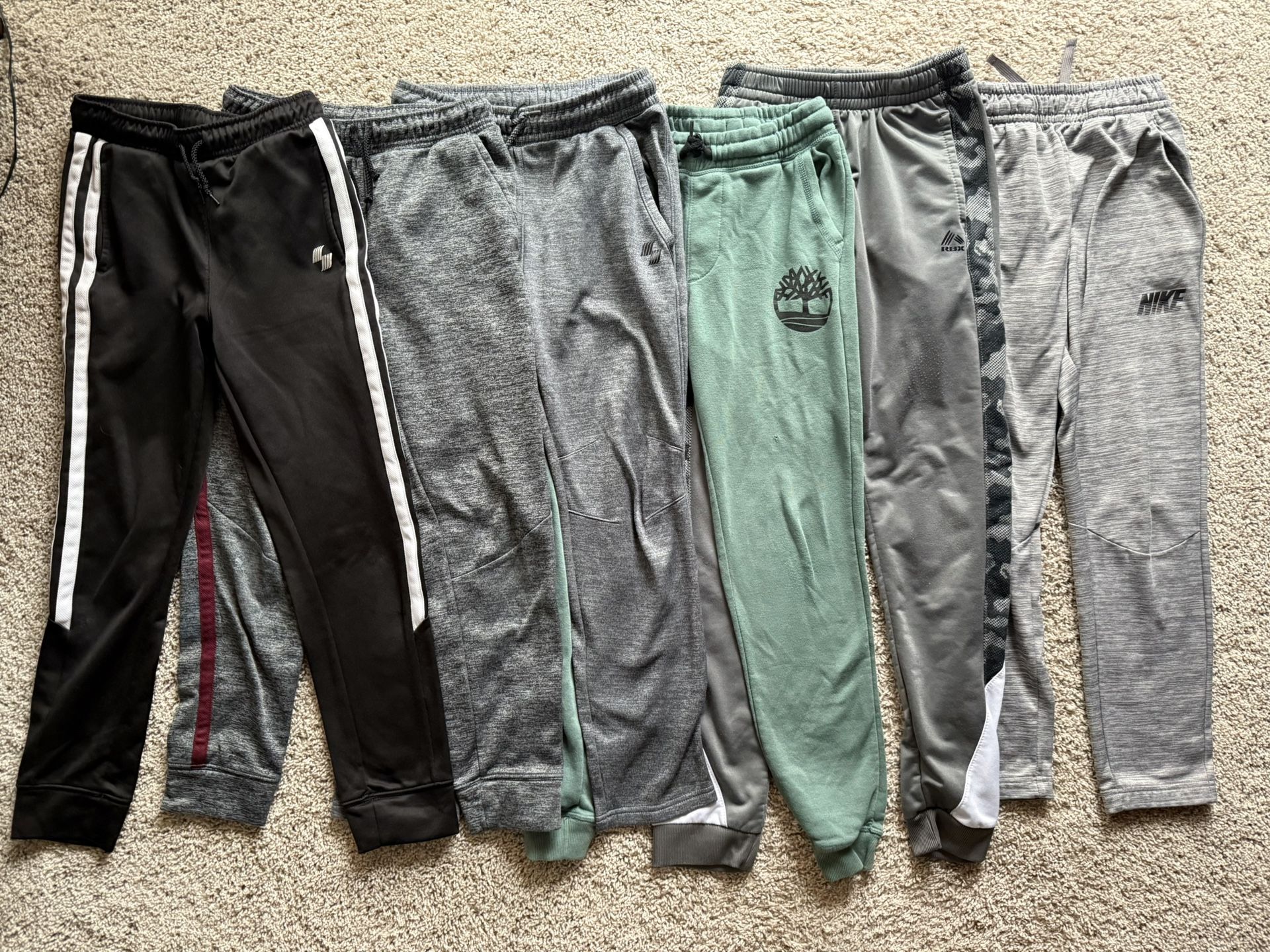 6 Pairs Boys Athletic Pants - Size 10/12