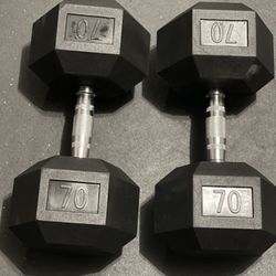 70lbs Dumbbells 