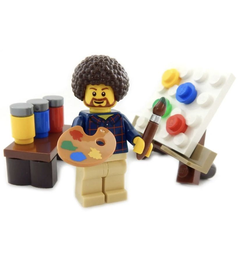 NEW LEGO "PUBLIC T.V. HIPPIE ARTIST" MINIFIG figure minifigure paint painter