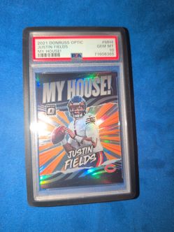 Justin Fields 2021 Donruss Optic My House! Holo Rookie RC Bears PSA 10