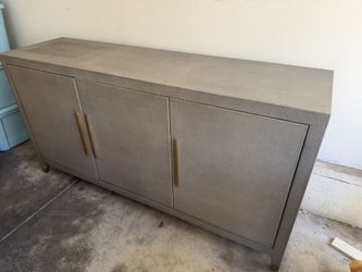 Restoration Hardware Graydon Shagreen Triple Door Sideboard