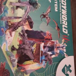 Dinosaur Figures with 30 Piece 3D Jigsaw Puzzles 3D Dinosaur Toys STEM Set Realistic Large Dinosaur World for Toddler Children Preschool Learning Educ