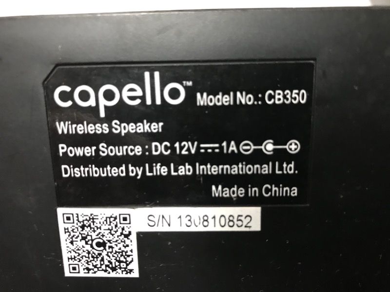 Capello bluetooth wireless speaker