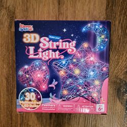NIB 3D String Art Kit for Kids, Light Up String Light Toy with 30 Multi-Colored 