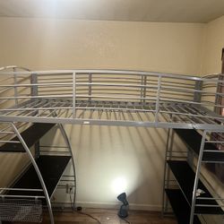 Twin Loft Bed With Desk And Shelves