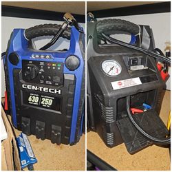 Cen-Tech 3-in-1 Portable Jump Starter & Air Compressor (630 Peak Amps / 250 PSI)