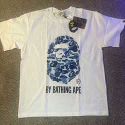Bape T Shirt Medium White-blue