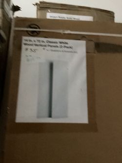 Classic White Wood Vertical Panels 2-Pack 48x72 — $55