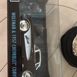 Universal Monsters  Diecast Wolfman & 1957 Chevrolet Corvette 