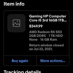 Gaming HP Computer Core i5 3rd 16GB w/Printer