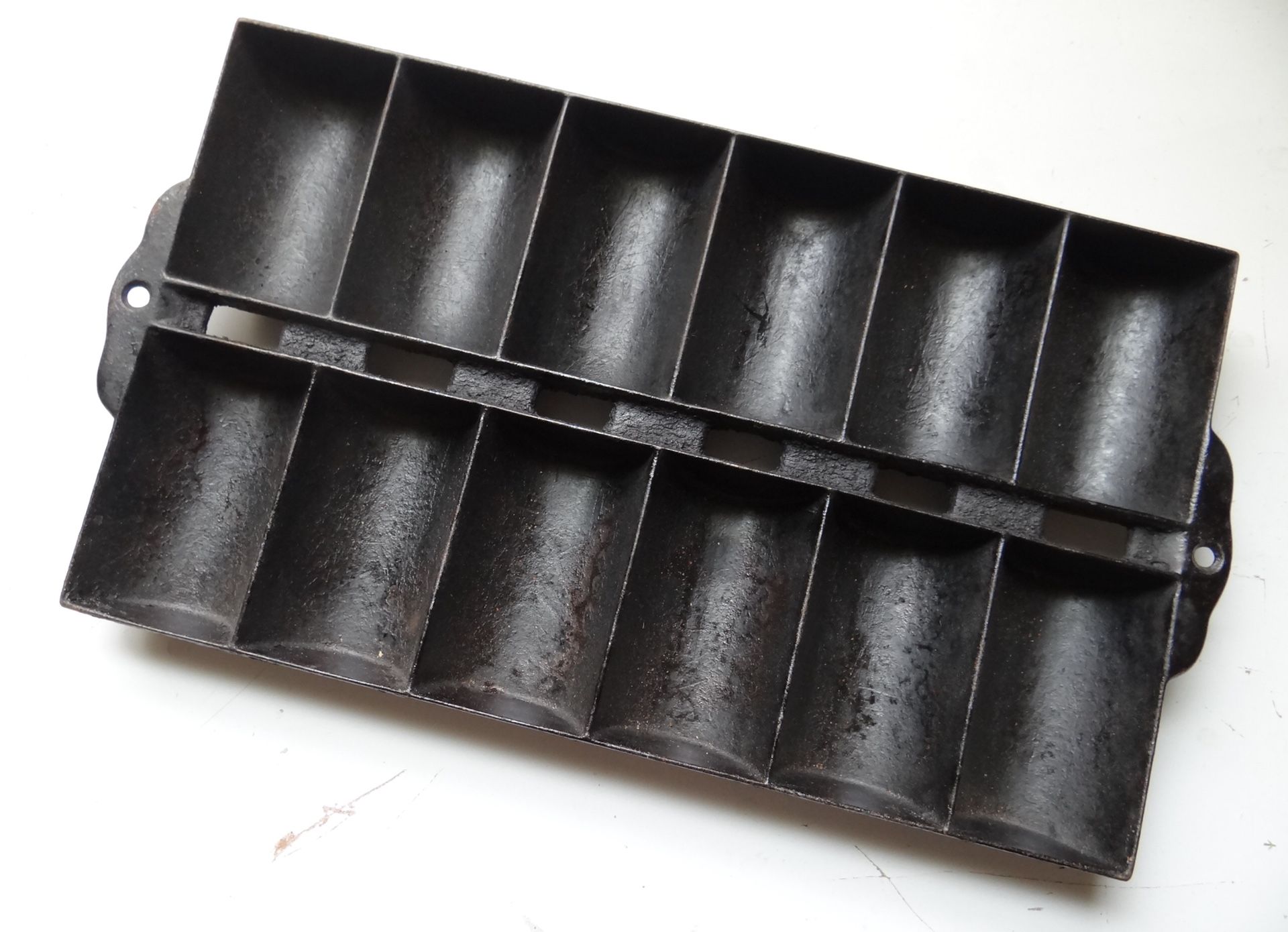 Vintage cast iron French roll pan