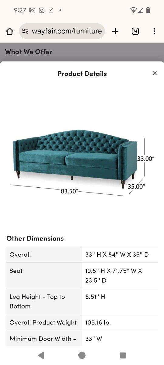 Beautiful Couch Like New