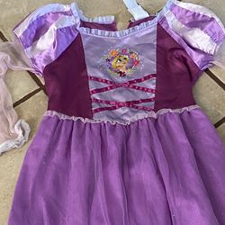 Girls Disney Tangled Costume Dress Size 10 Preowned 