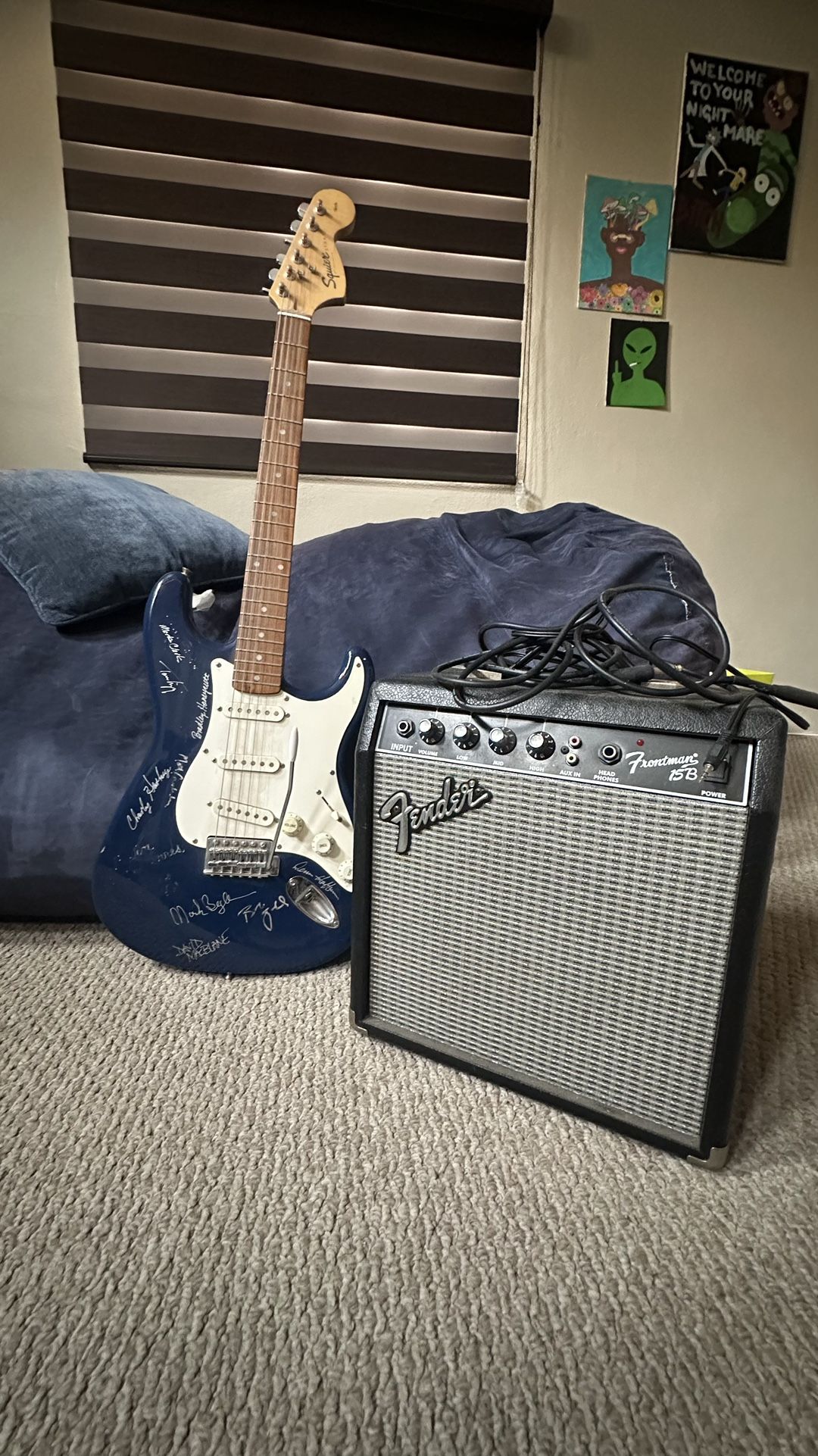 Electric Guitar With Amplifier 