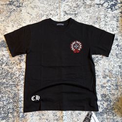 Chrome Hearts Shirt Red Embroidered Logos