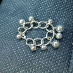 Vintage Silver Balls Bracelet...Charming Standout Positive Vibes 