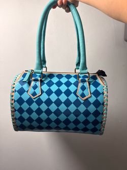 Leather checkered purse/crossbody