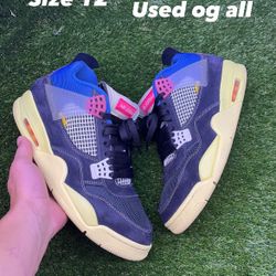 Jordan 4 Union Noir Size 12