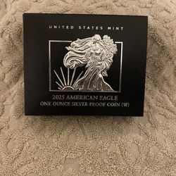 Coin 2025 Proof Silver American Eagle. Awesome Coin 